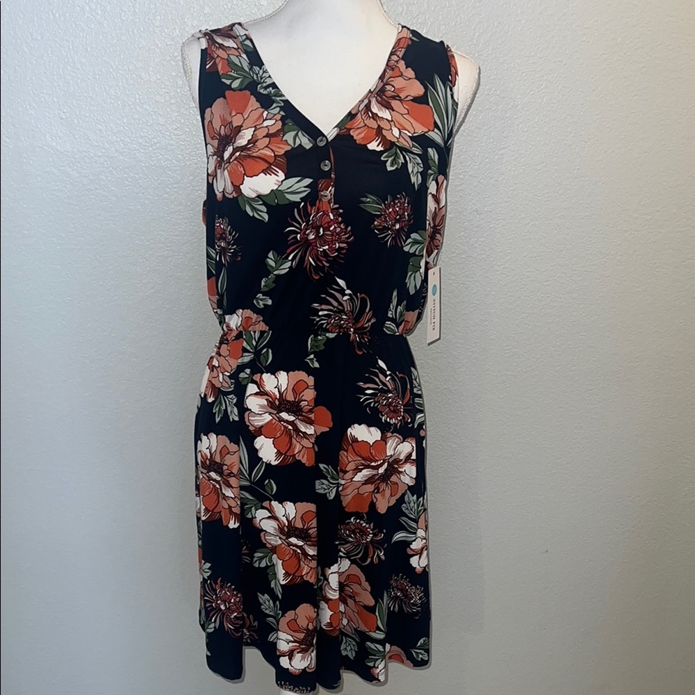 French Grey Troian Brushed knit Sleeveless V-Neck Sundress